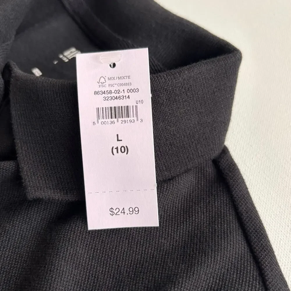 Gap Kids Uniform Stretch Pique Polo Shirt Kids Size 10 Black NWT